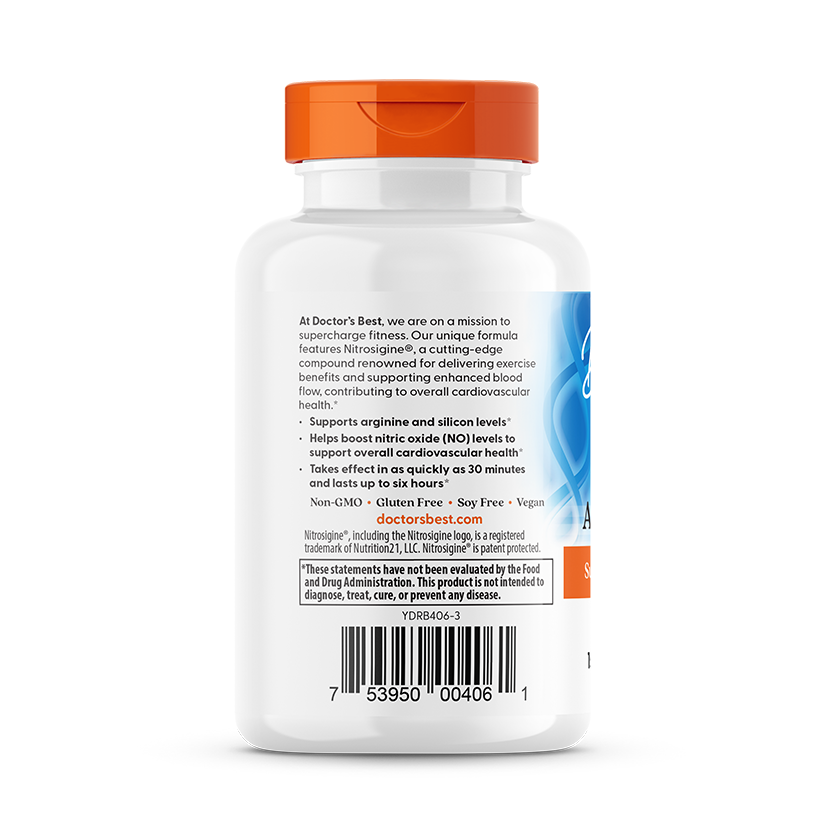 Fast Acting Arginine Complex with Nitrosigine, 750mg - 60 tablets