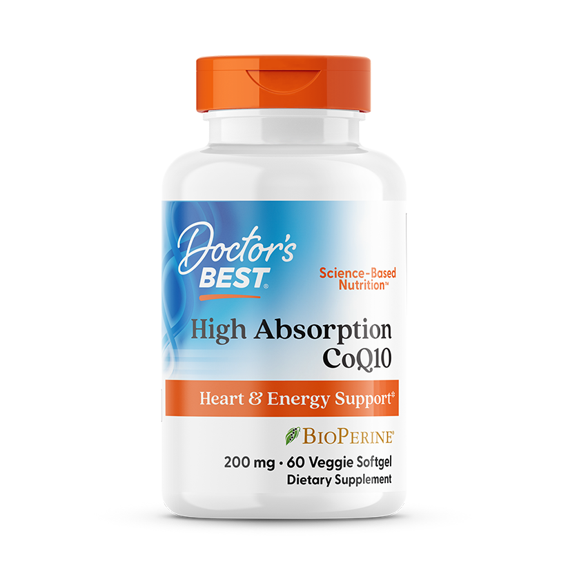 High Absorption CoQ10 with BioPerine, 200mg - 60 veggie softgels