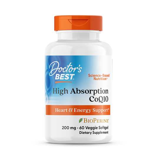High Absorption CoQ10 with BioPerine, 200mg - 60 veggie softgels