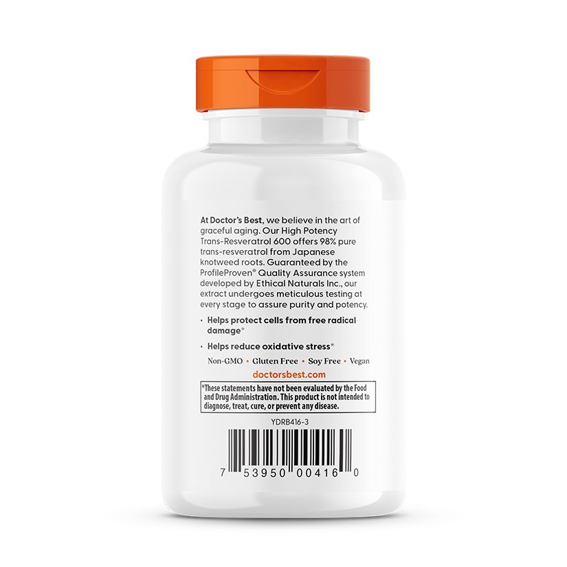Trans-Resveratrol 600, 600mg - 60 vcaps