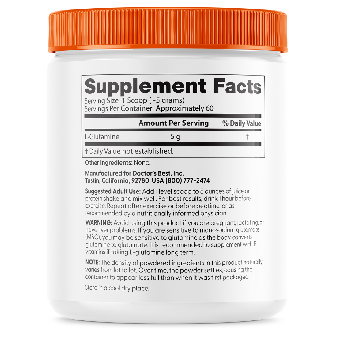 Doctor's Best L-Glutamine Powder - 300g - image 3