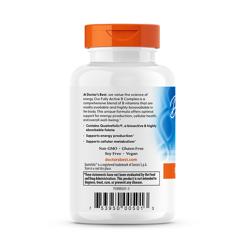 Fully Active B-Complex with Quatrefolic - 60 vcaps