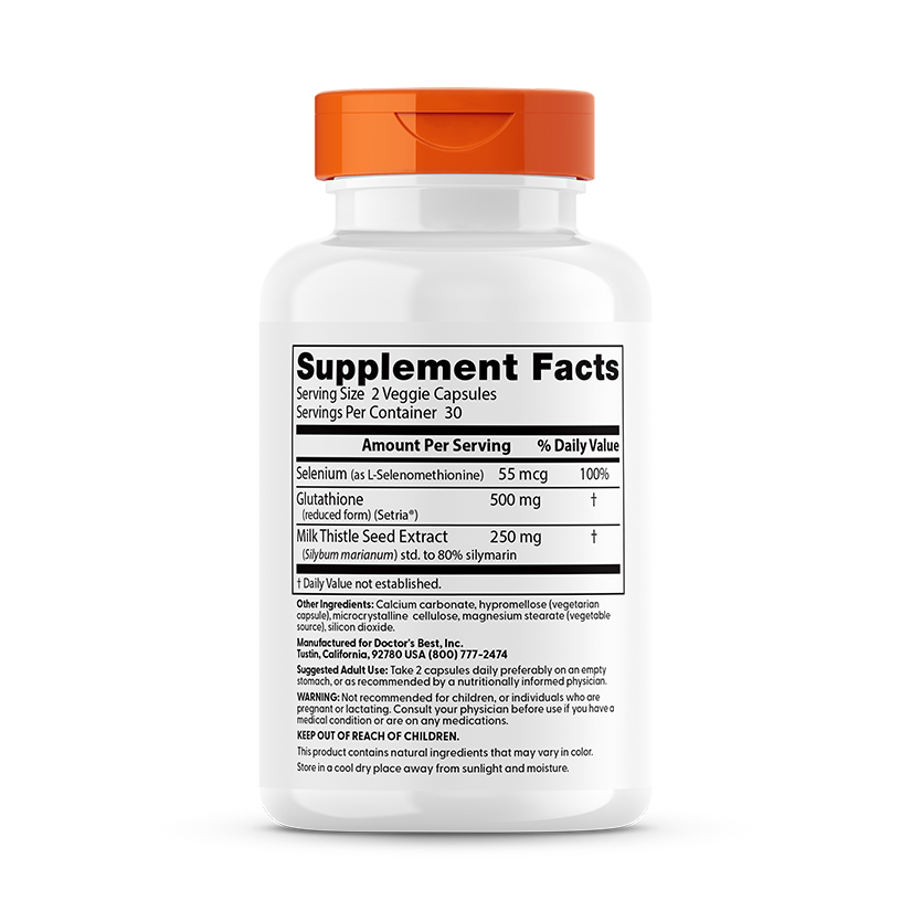 Glutathione + Milk Thistle - 60 vcaps