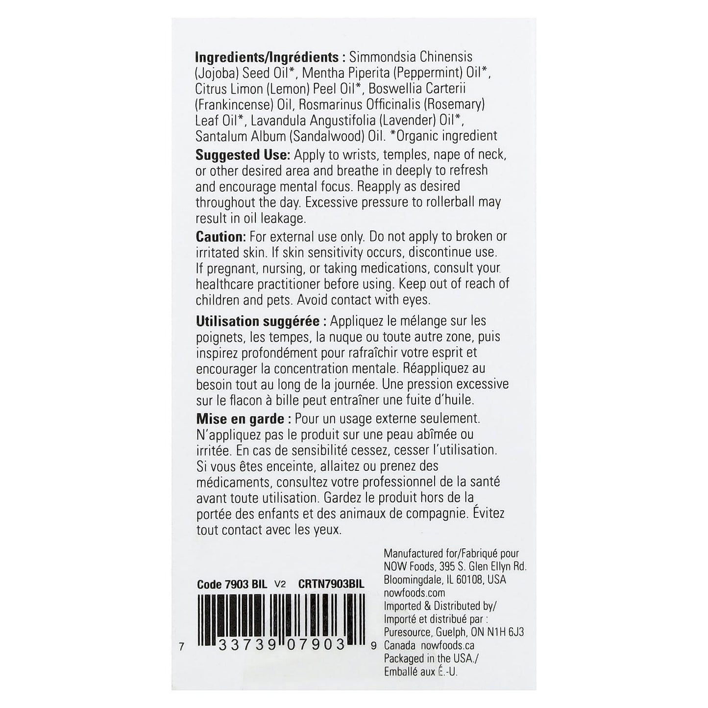Essential Oil Roll-On, Mind That Energy - 10 ml.