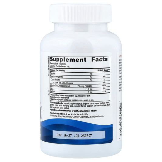 Vitamin D3 Gummies, 1000 IU Wild Berry - 120 gummies