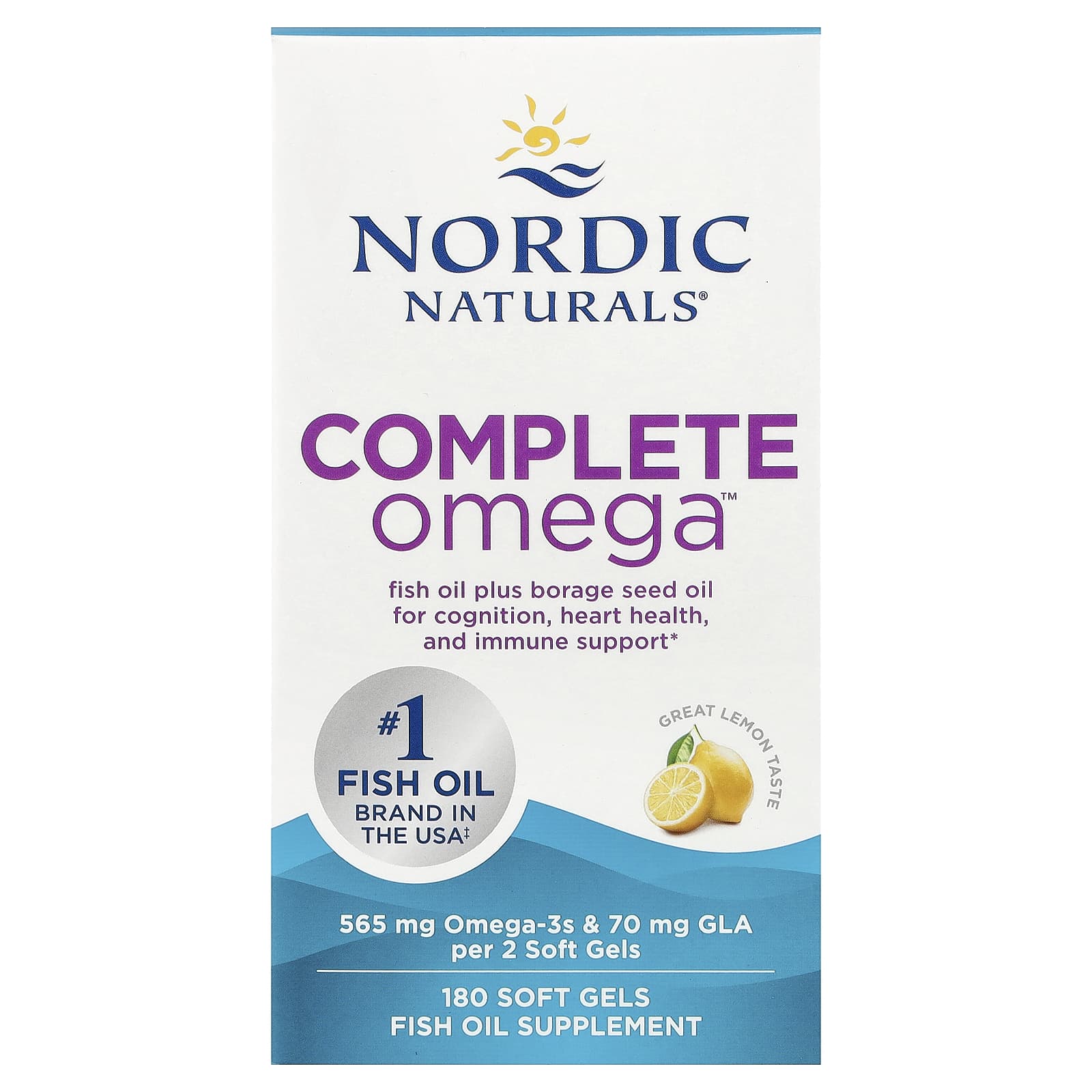 Complete Omega, 565mg Lemon - 180 softgels