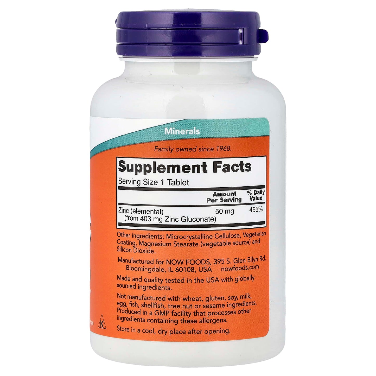Zinc, 50mg - 250 tabs