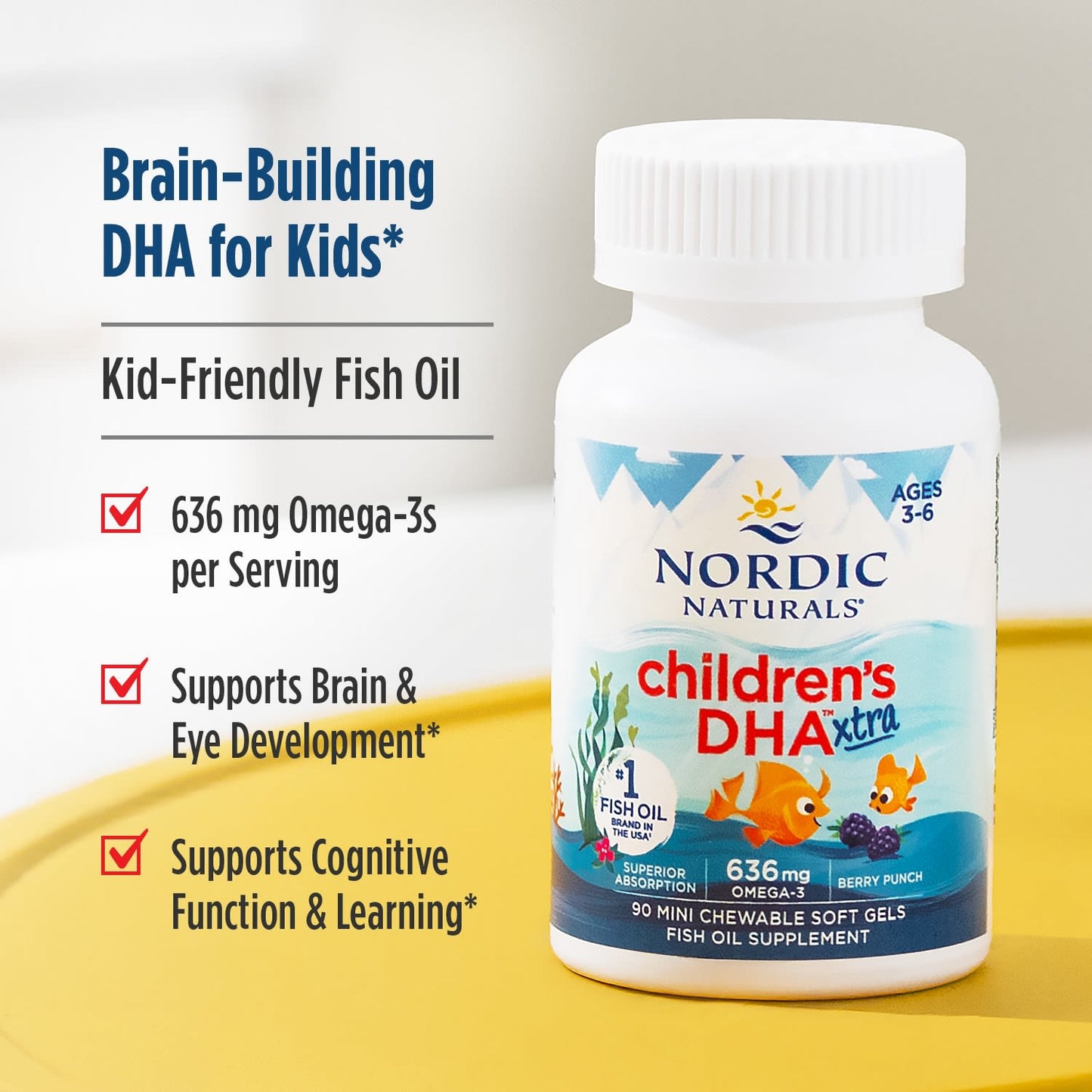 Children's DHA Xtra Fish Oil, 636mg Berry Punch - 90 mini softgels