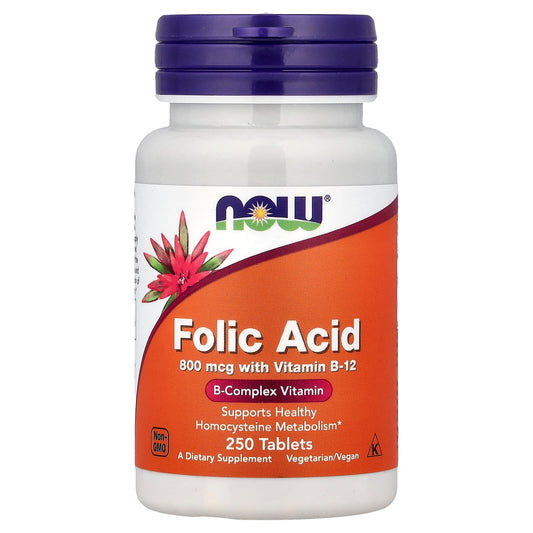 Vitamin B-12 with Folic Acid, 1000mcg - 250 lozenges