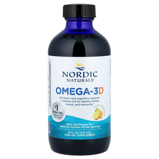 Omega-3D, 1560mg Lemon - 237 ml.