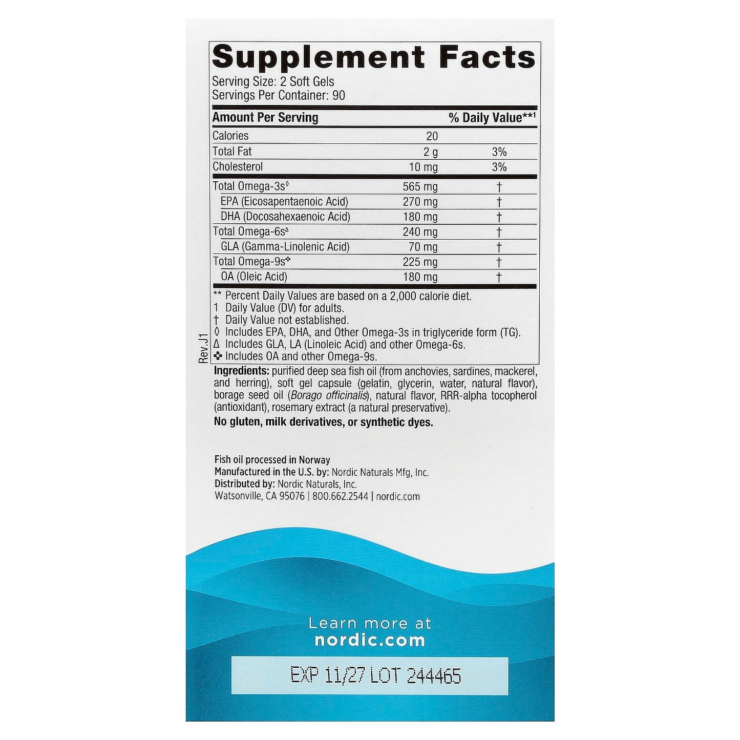 Complete Omega, 565mg Lemon - 180 softgels