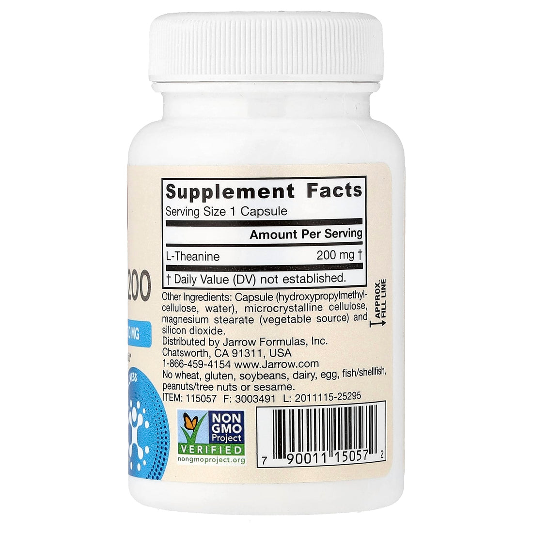 Jarrow Formulas Theanine, 200mg - 60 vcaps - image 3