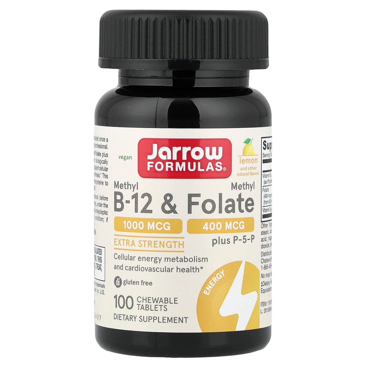 Methyl B-12 & Methyl Folate, Lemon - 100 chewable tabs