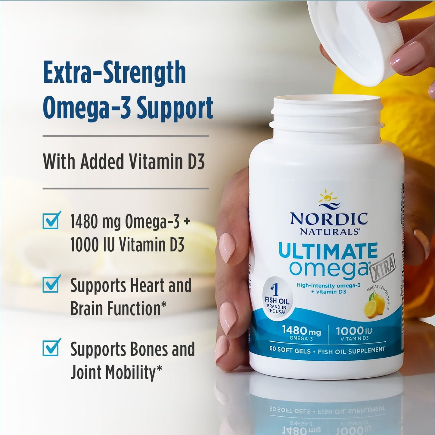 Ultimate Omega Xtra, 3400mg Lemon - 237 ml.