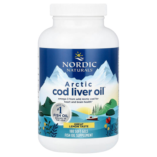 Arctic Cod Liver Oil, 750mg Lemon - 180 softgels