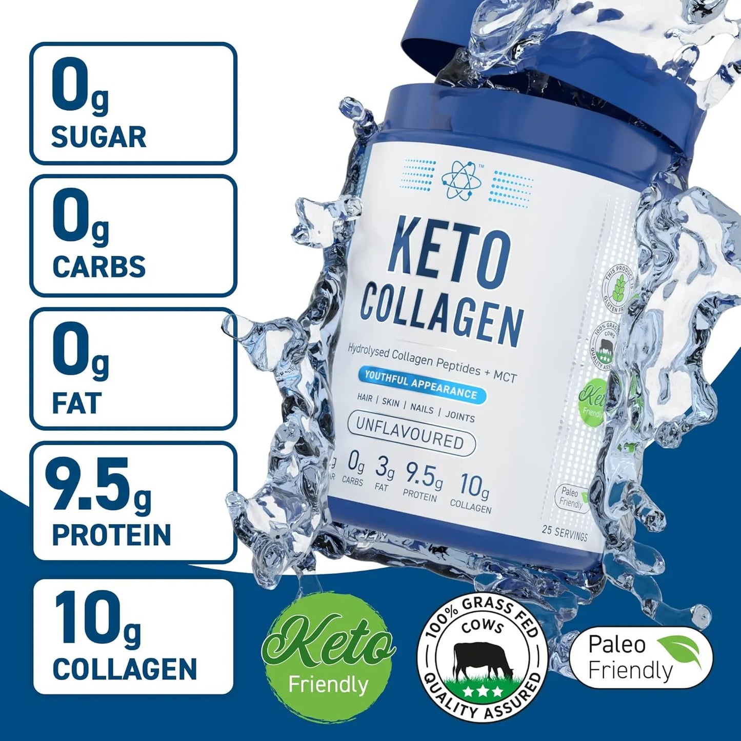 Keto Collagen, Unflavoured - 325g