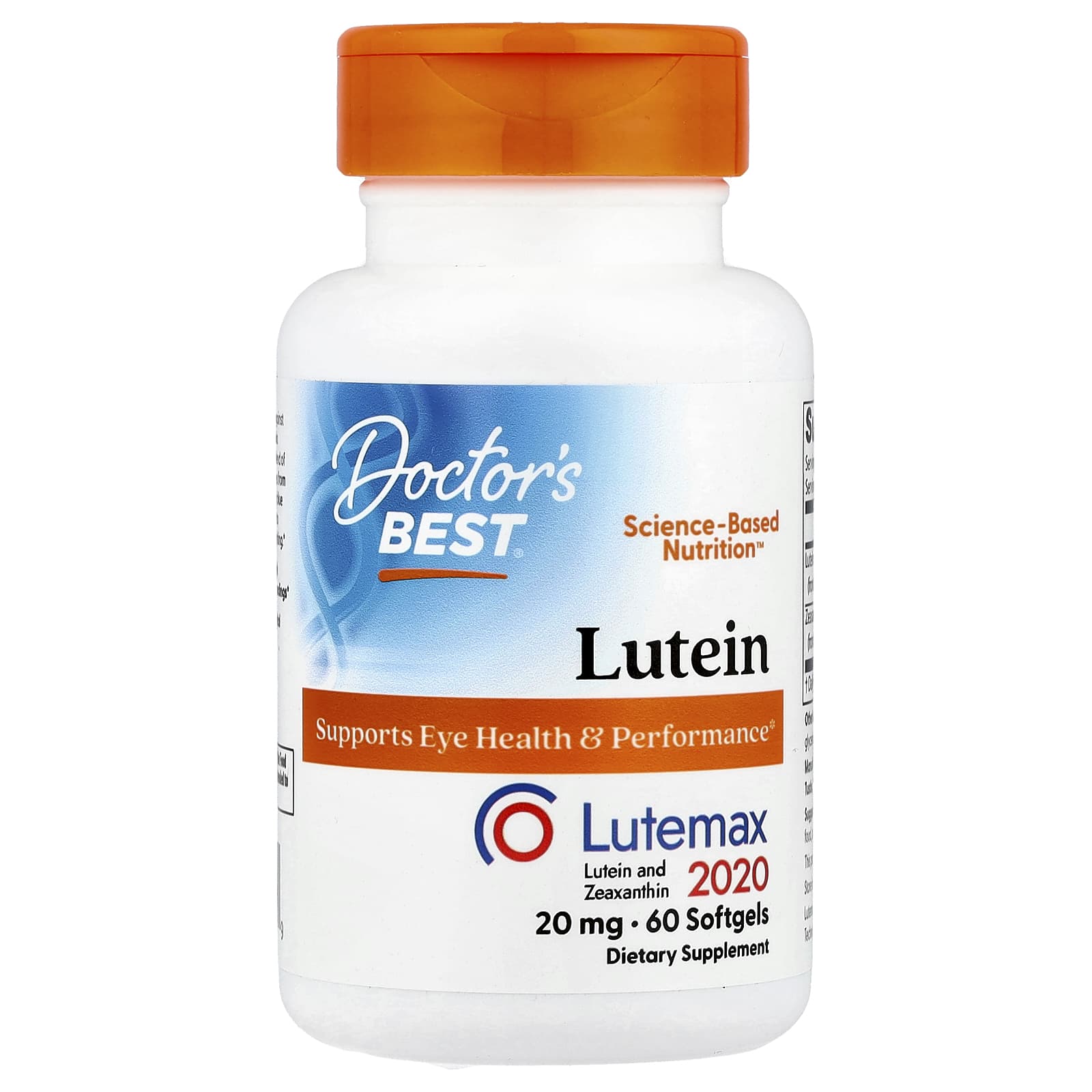 Lutein with Lutemax, 20mg - 60 softgels