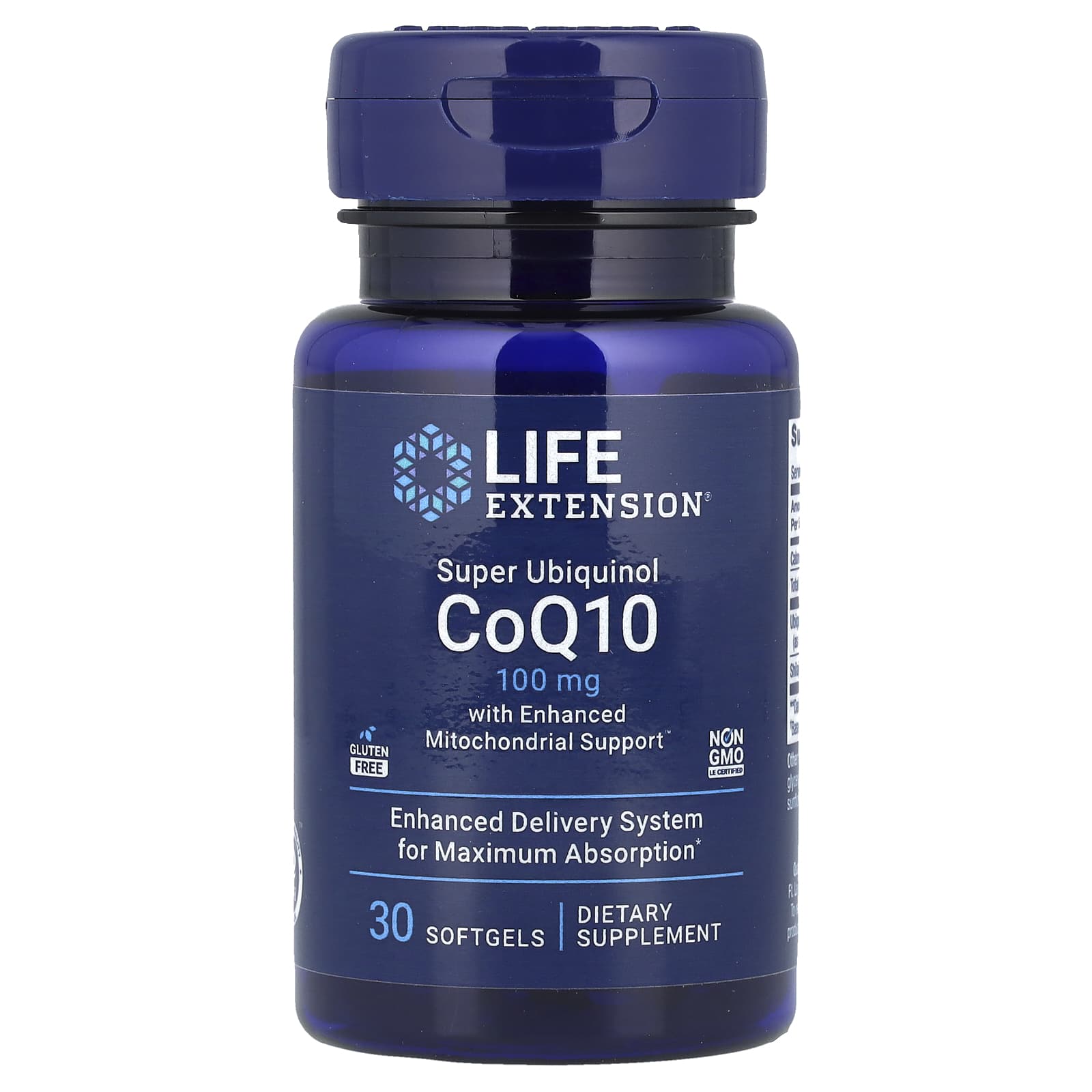 Super Ubiquinol CoQ10 with Enhanced Mitochondrial Support, 100mg - 30 softgels