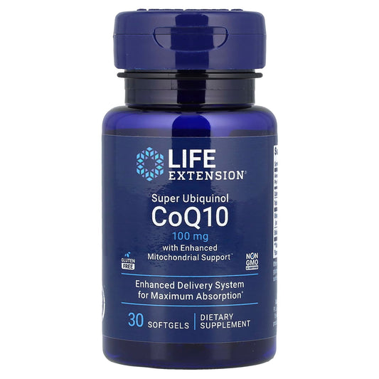 Super Ubiquinol CoQ10 with Enhanced Mitochondrial Support, 100mg - 30 softgels