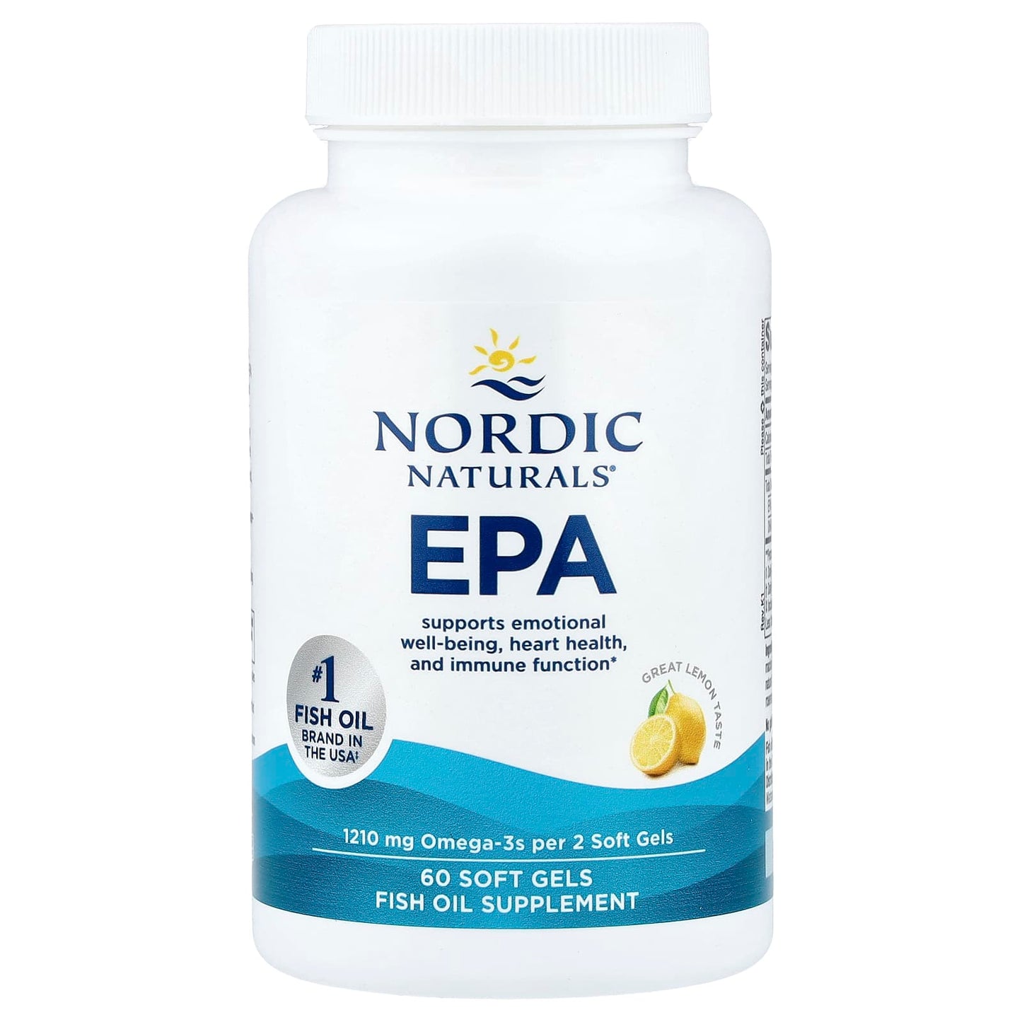 EPA Xtra Fish Oil, 1640mg Lemon - 60 softgels