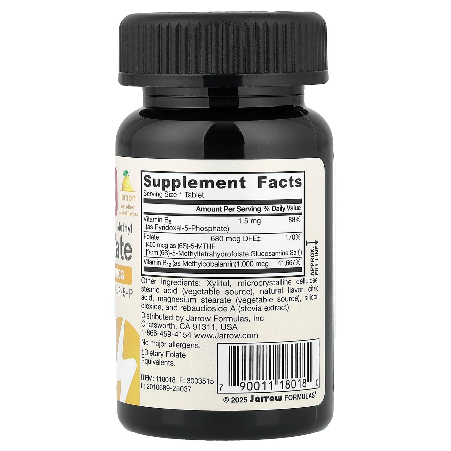 Methyl B-12 & Methyl Folate, Lemon - 100 chewable tabs