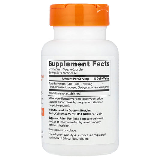 Trans-Resveratrol 100, 100mg - 60 vcaps