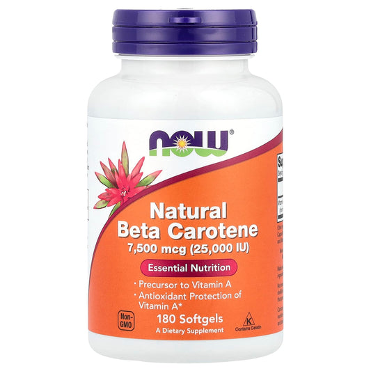 Beta Carotene Natural, 25 000 IU - 180 softgels