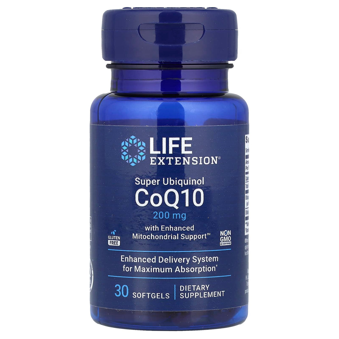 Life Extension Super Ubiquinol CoQ10 with Enhanced Mitochondrial Support, 200mg - 30 softgels