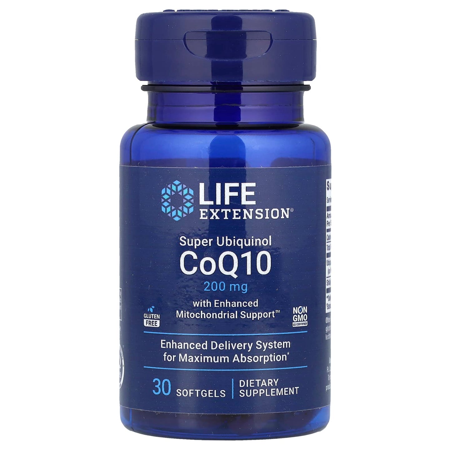 Super Ubiquinol CoQ10 with Enhanced Mitochondrial Support, 200mg - 30 softgels