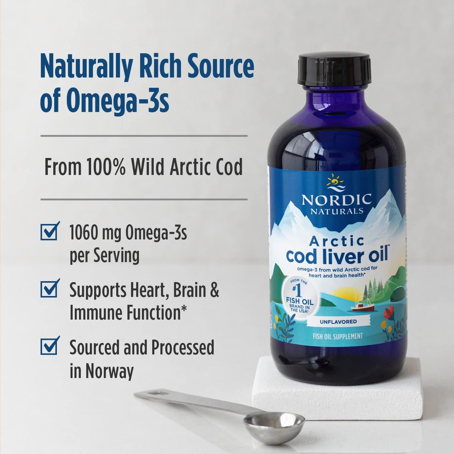 Arctic Cod Liver Oil, Unflavored - 237 ml.