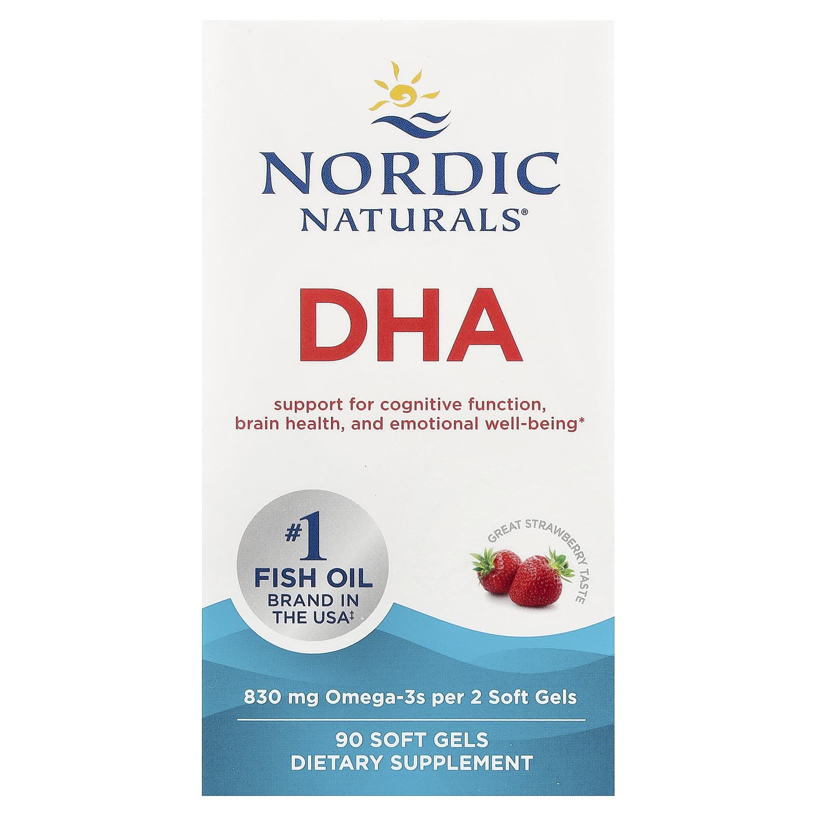 DHA, 830mg Strawberry - 90 softgels