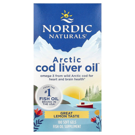 Arctic Cod Liver Oil, 750mg Lemon - 180 softgels