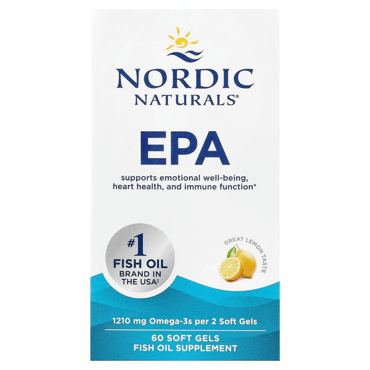 EPA Xtra Fish Oil, 1640mg Lemon - 60 softgels