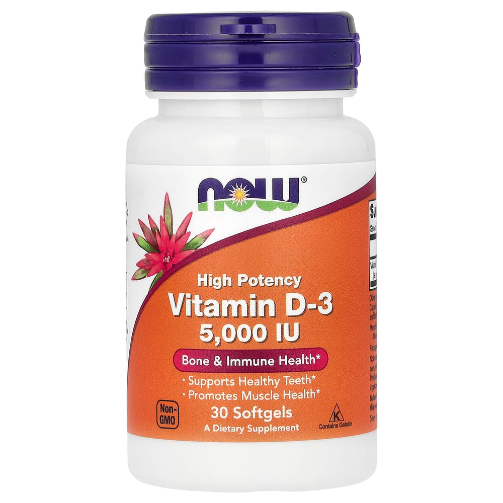 NOW Foods Vitamin D-3, 5000 IU - 120 softgels