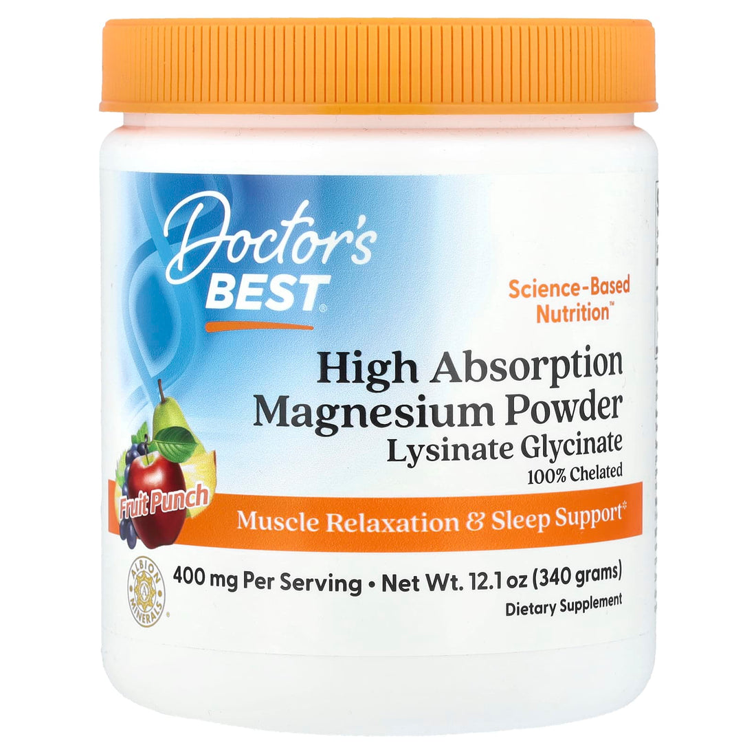 Doctor's Best High Absorption Magnesium Powder, Fruit Punch - 340g - image 2