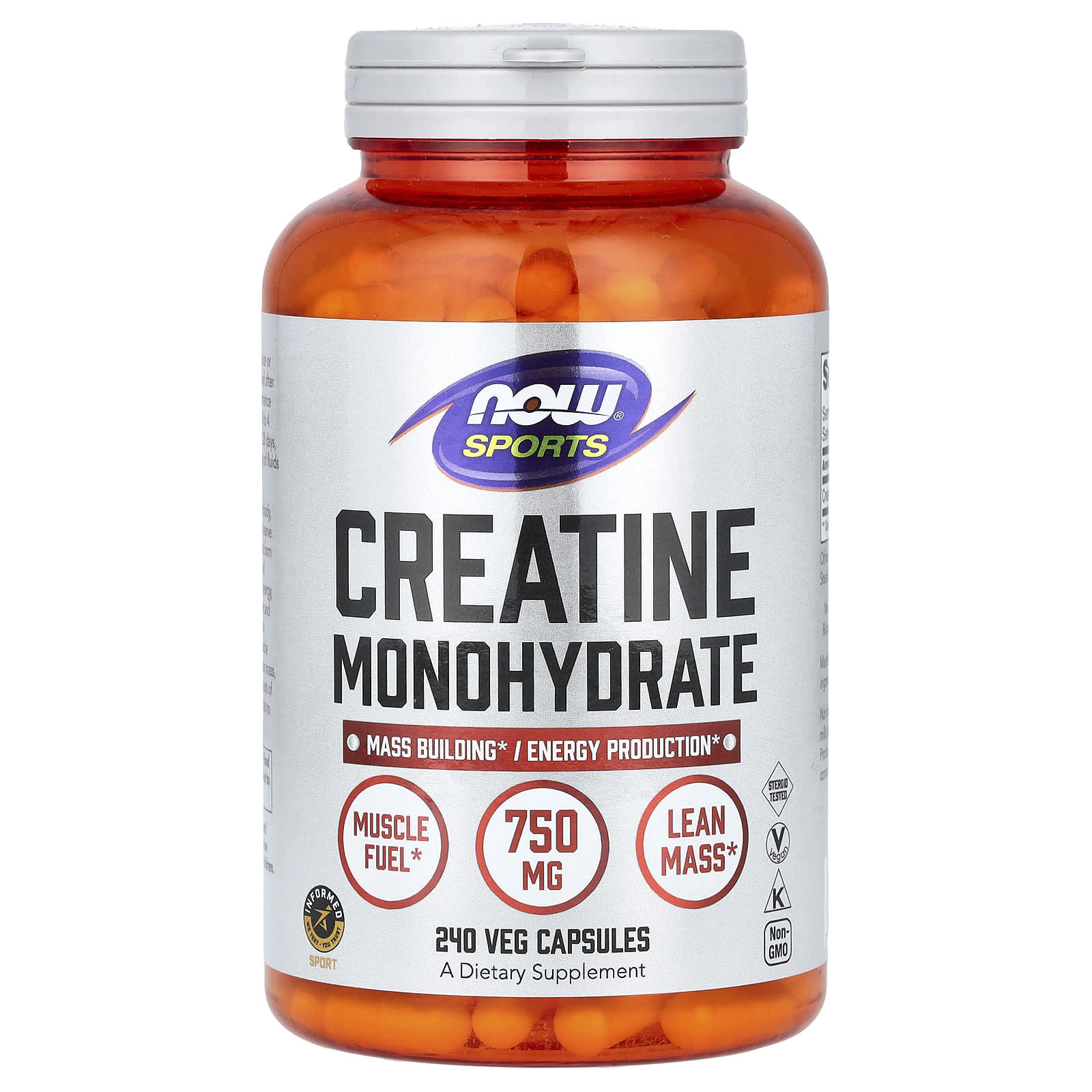 Creatine Monohydrate, 750mg - 240 vcaps