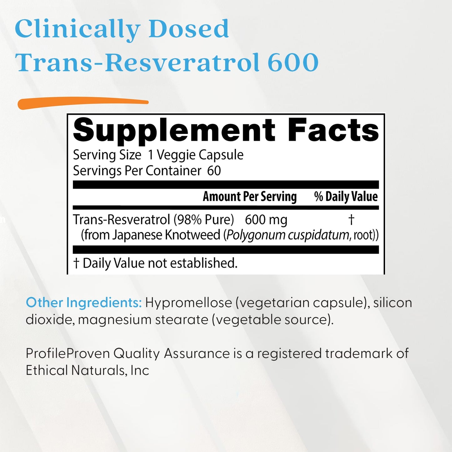 Trans-Resveratrol 100, 100mg - 60 vcaps