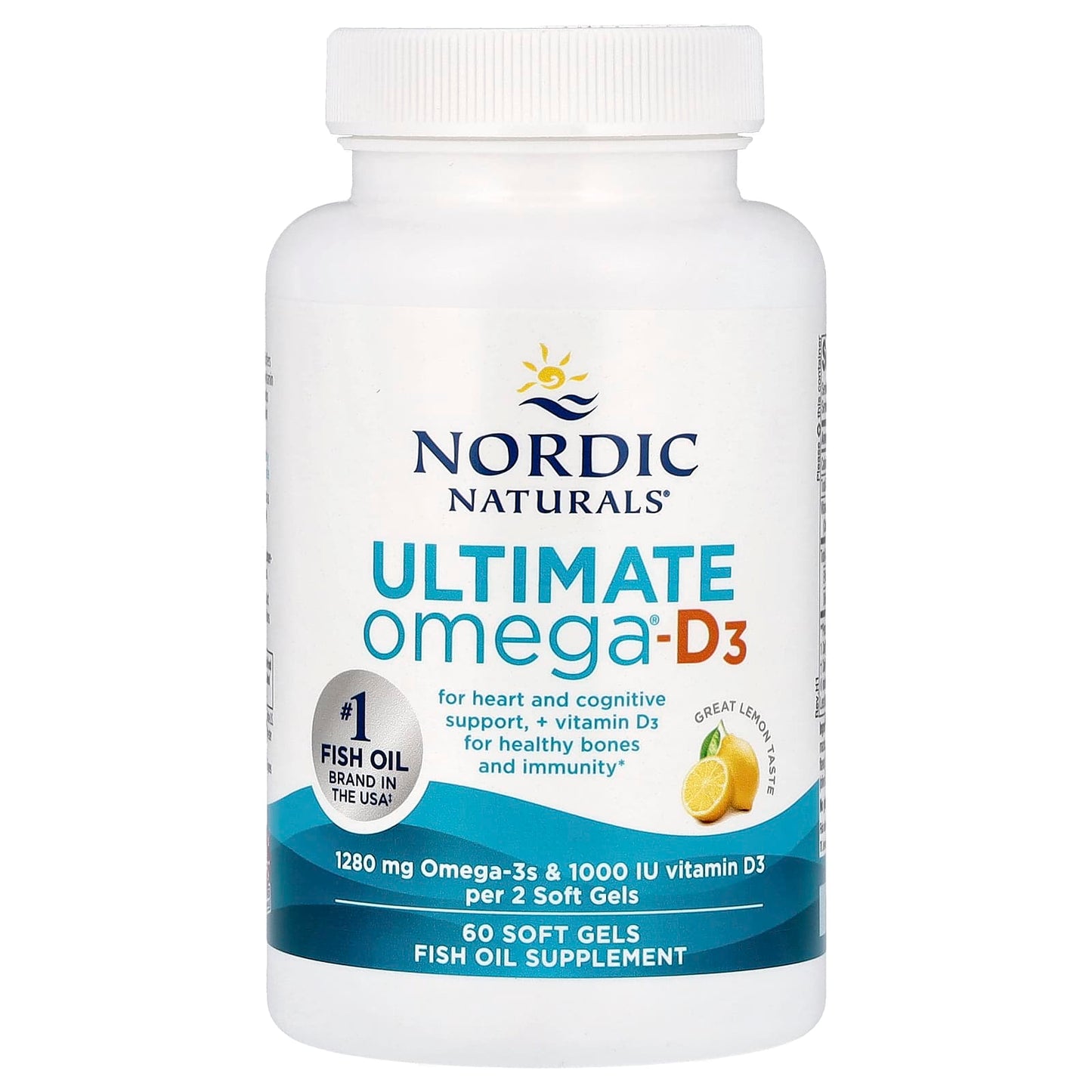 Ultimate Omega + CoQ10, 1280mg Lemon (EAN 768990891151) - 60 softgels