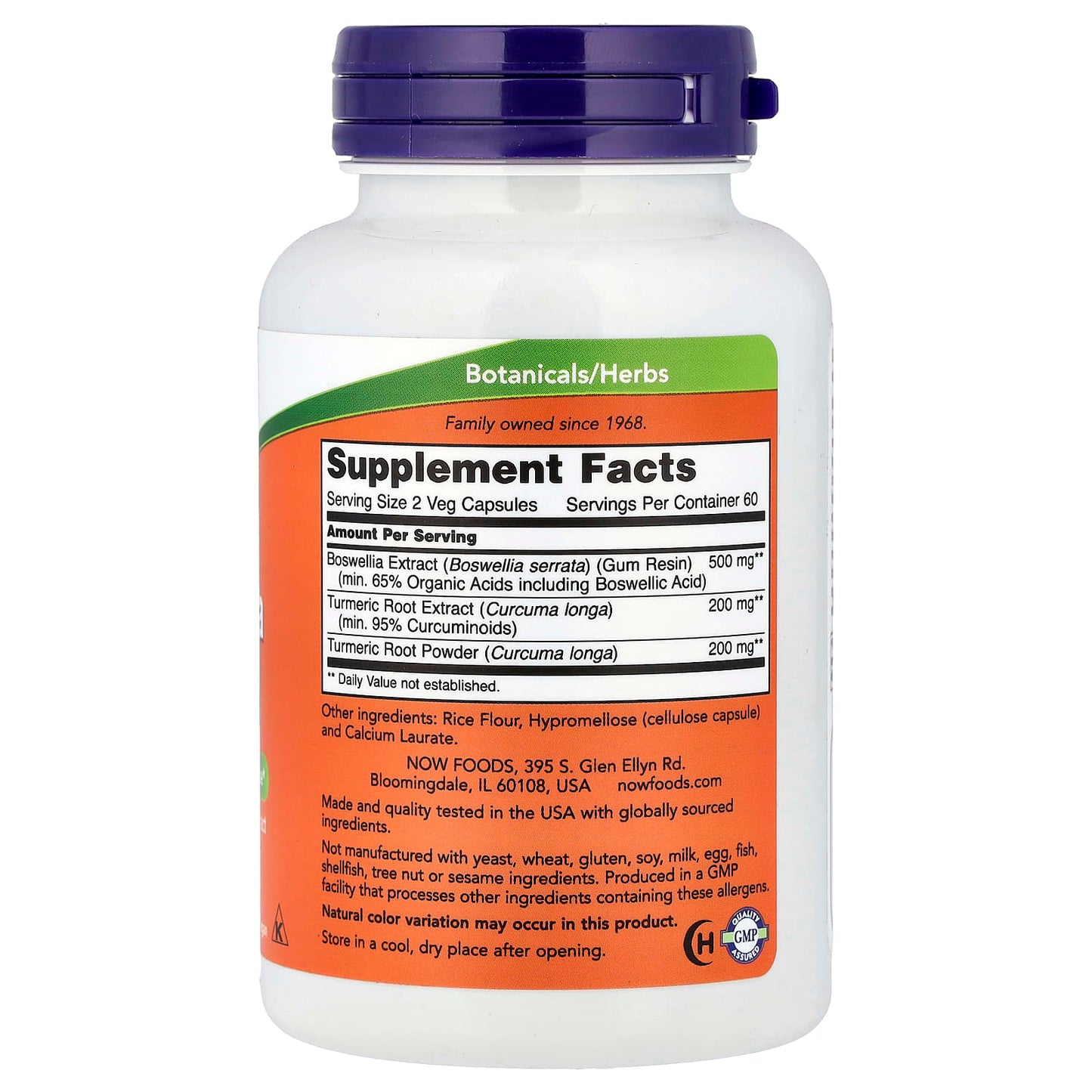 Boswellia Extract Plus Turmeric Root Extract, 250mg - 120 vcaps