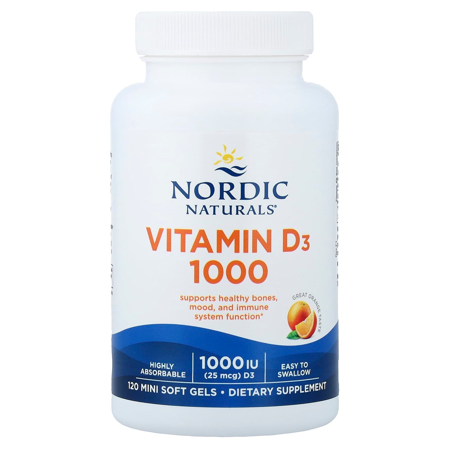 Vitamin D3, 1000 IU Orange - 120 softgels