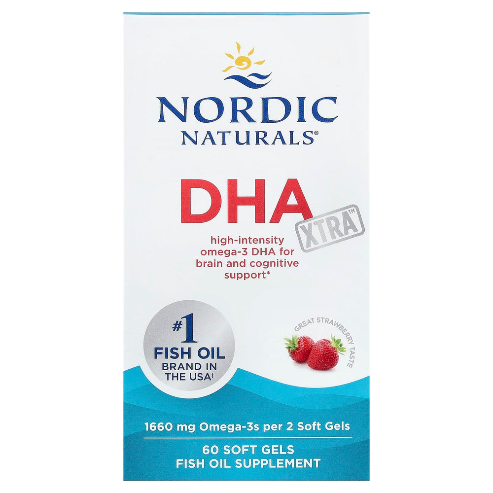 Nordic Naturals DHA Xtra, 1660mg Strawberry - 60 softgels
