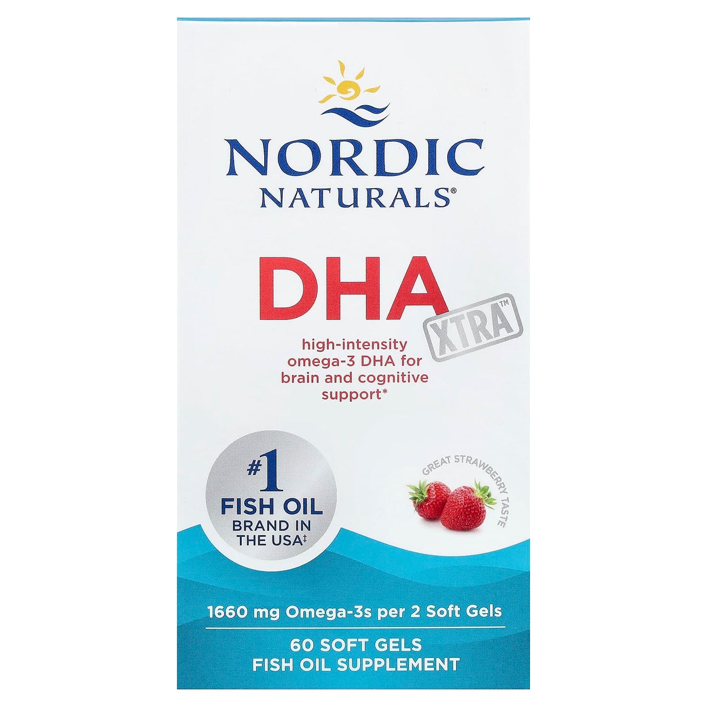 DHA Xtra, 1660mg Strawberry - 60 softgels