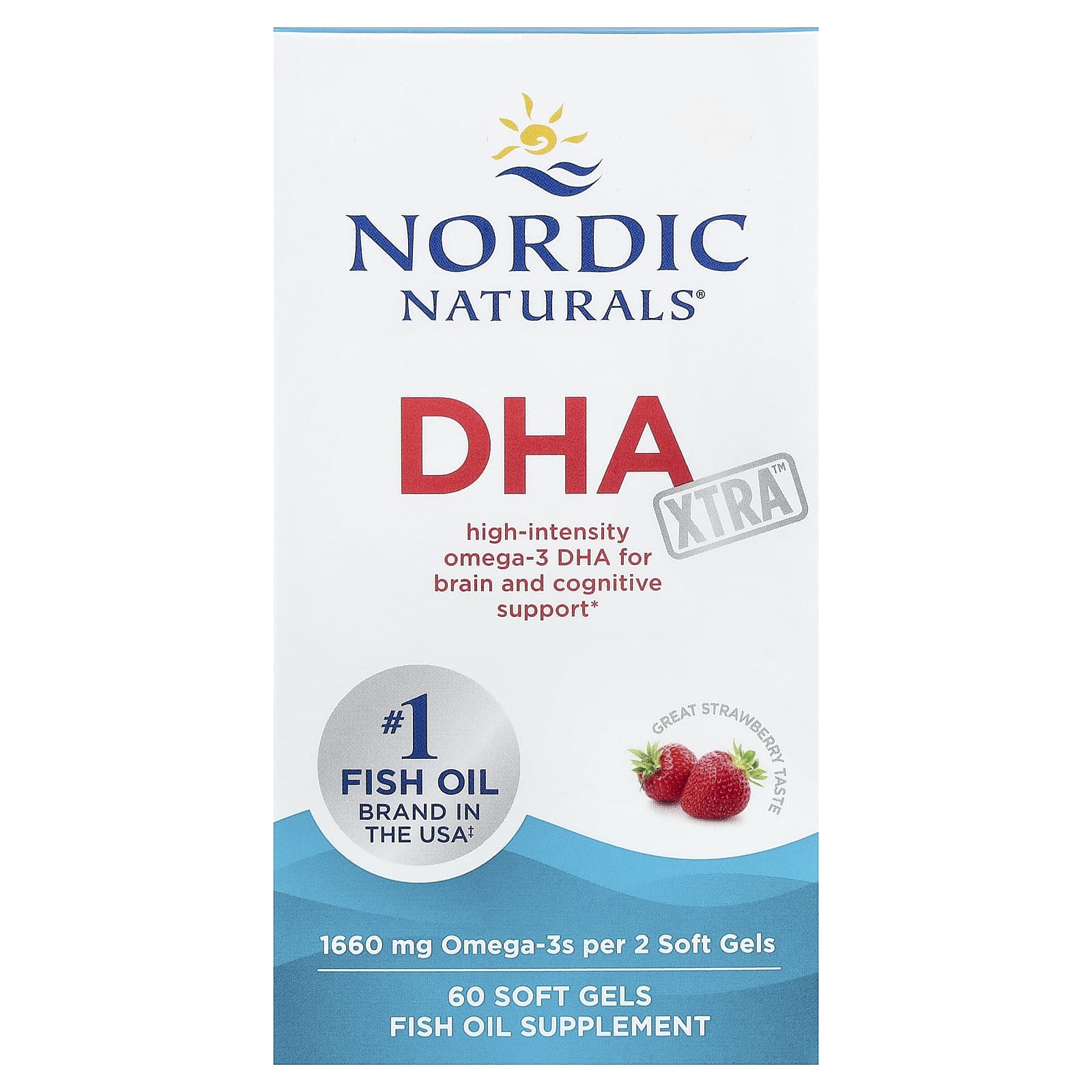 DHA Xtra, 1660mg Strawberry - 60 softgels