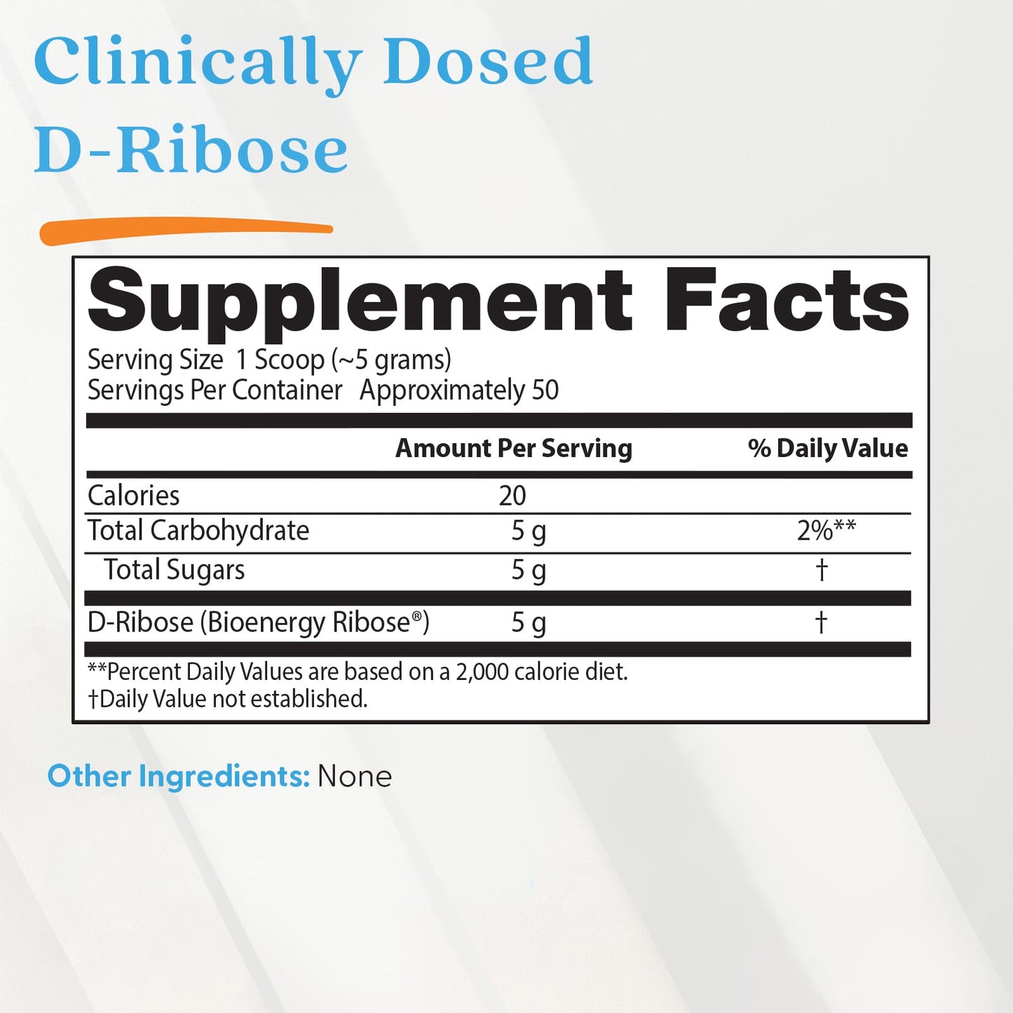 Pure D-Ribose, Powder - 250g