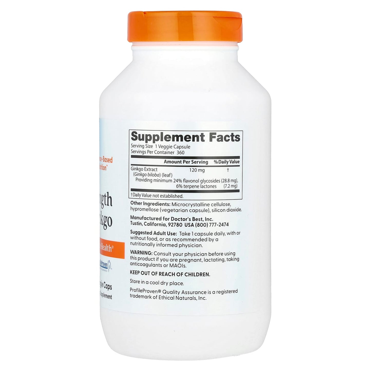 Extra Strength Ginkgo, 120mg - 120 vcaps