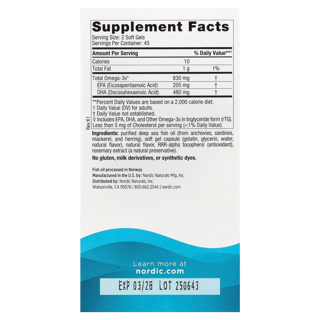 Nordic Naturals DHA, 830mg Strawberry - 90 softgels - image 2
