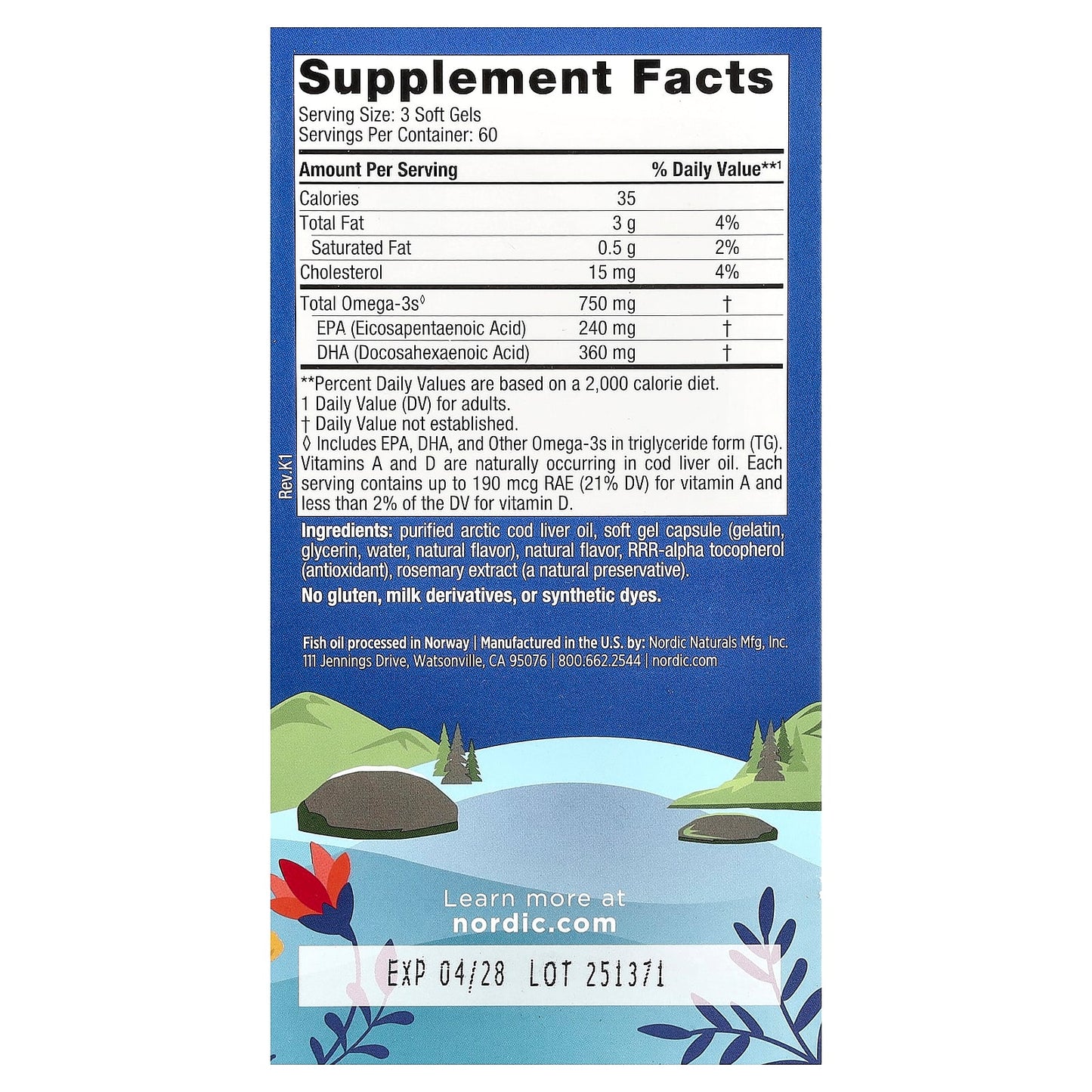 Arctic Cod Liver Oil, 1060mg Lemon - 237 ml.