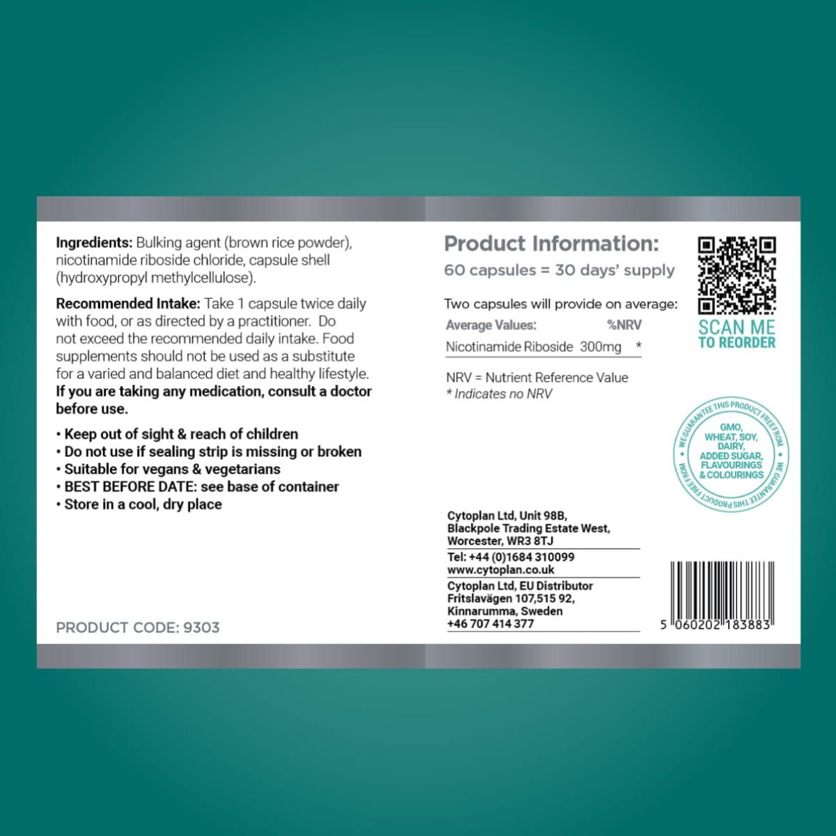 Nicotinamide Riboside - 60 vcaps