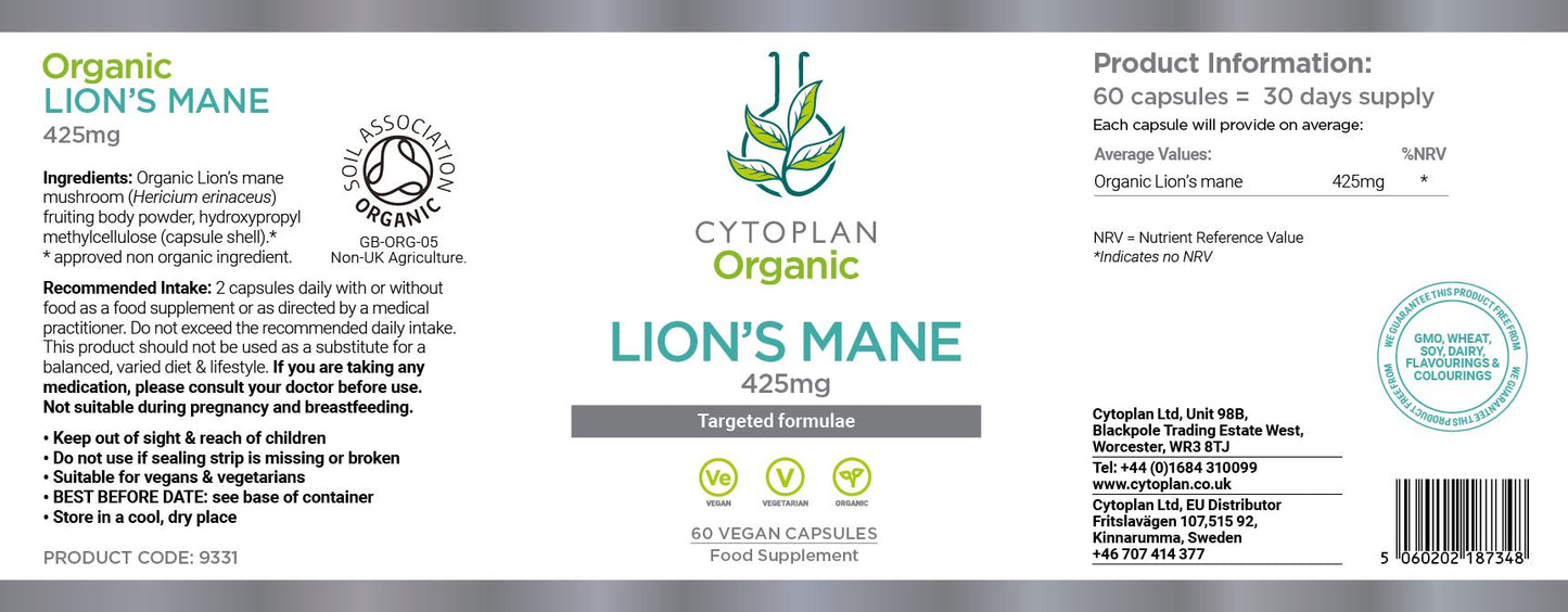 Lion's Mane - 60 vcaps