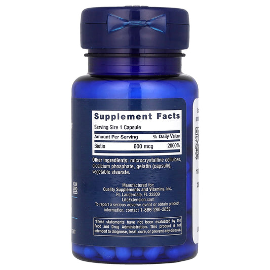 Biotin, 600mcg - 100 caps